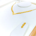 Exclusive Sand Finished 22K Gold Necklace Set 