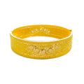 Majestic Netted Paisley 22k Gold Screw Bangle