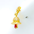 Graceful Sparkling 22k Gold Jhumki Earrings 