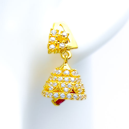 Dressy Festive 22k Gold Jhumki Earrings 