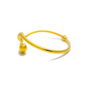 Glossy Glowing 21k Gold Open Bangle Bracelet