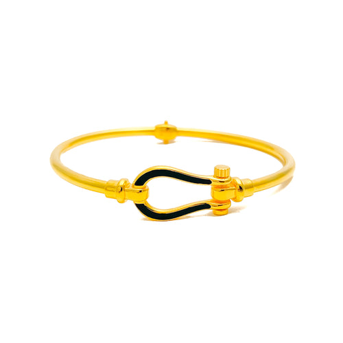 Attractive Vanki Loop 21k Gold Bangle Bracelet 