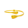 Opulent Beautiful 21k Gold Dotted CZ Bangle Bracelet