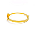 Luminous Impressive 21k Gold CZ Bangle Bracelet 