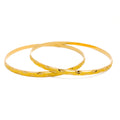 Evergreen Chic Dotted 22k Gold Bangle Pair