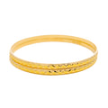 Reflective Wavy Textured 22k Gold Bangle Pair