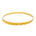 Dazzling Slender 22k Gold Bangle Pair