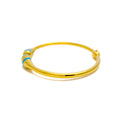 Eternal Radiant Striped 21k Gold Bangle Bracelet 