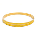 Stylish Smooth Textured 22k Gold Bangle Pair