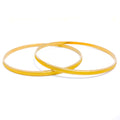 Stylish Smooth Textured 22k Gold Bangle Pair