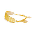 Luscious Luxurious 21K Gold Cameo Flexi Bangle Bracelet