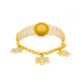 Luscious Luxurious 21K Gold Cameo Flexi Bangle Bracelet