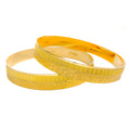 Bold Striped Ritzy 22k Gold Bangle Pair