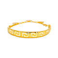 Gleaming Lustrous 21K Gold Contour Flexi Bangle Bracelet