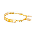 Gleaming Lustrous 21K Gold Contour Flexi Bangle Bracelet