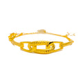 Mesmerizing Textured Loop 21K Gold Flexi Bangle Bracelet