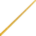 Distinct Textured 22K Gold Cuban Link Bracelet 