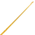 Distinct Textured 22K Gold Cuban Link Bracelet 