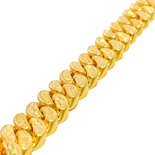 Dazzling 22K Gold Black Bead Bracelet