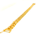 Alternating Hollow Textured 22K Gold Men's Bracelet