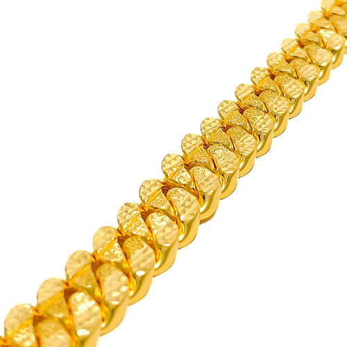 Exclusive Ornate 22K Gold Men's Bracelet 