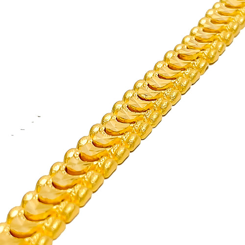 Palatial Ritzy 22K Gold Men's Bracelet 