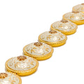 Sophisticated Floral Vintage 22k Gold Meenakari Bracelet 