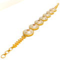 Sophisticated Floral Vintage 22k Gold Meenakari Bracelet 
