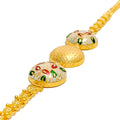 Attractive Ornate Vine 22k Gold Meenakari Bracelet 