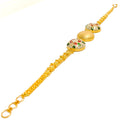 Attractive Ornate Vine 22k Gold Meenakari Bracelet 