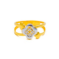 gorgeous-clover-21k-gold-cz-ring