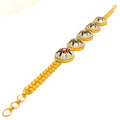 Vibrant Festive Floral 22k Gold Meenakari Bracelet 