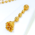 Reflective Striped 22k Gold Four Lara Necklace Set 
