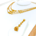 Dazzling Beaded 22k Gold Triple Lara Necklace Set