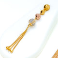 Vibrant Multi-Tone 22k Gold Orb Necklace Set 