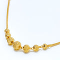 Alternating Charming 22K Gold Orb Necklace - 18"  