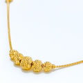 Shimmering Dotted 22K Gold Orb Necklace - 18"