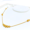 Shimmering Dotted 22K Gold Orb Necklace - 18"