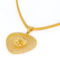 Impressive Triangular 22K Gold Mesh Pendant