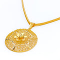 Fascinating Floral Filigree 22K Gold Pendant 