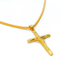 Stately 22k Gold Cross Pendant