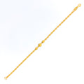 Elongated Crossed Orb 22k Gold Bracelet