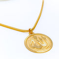 Radiant Round 22k Gold Allah Pendant