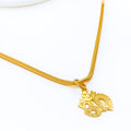 Tasteful OM 22k Gold Cutout Pendant