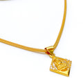 Distinct Attractive 22k Gold Lakshmi CZ Pendant
