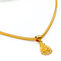 Opulent 22k Gold CZ Ganesh Pendant
