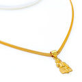 Dual Finish 22k Gold Sai Baba Pendant