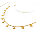 Dainty Tasseled 22K Gold Necklace - 18"  