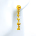 22k-gold-Radiant Tasteful Hanging Earrings