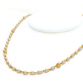 Shiny Stunning 22k Gold Pearl Necklace - 16"